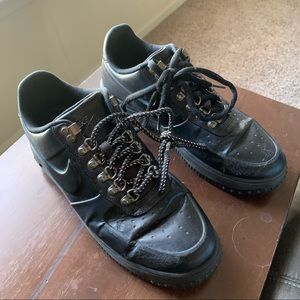 black Air Force 1s